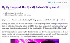 Bài viết đính chính trên trang tin đã khiến Hạ My "điêu đứng". Bài viết đính chính trên trang tin đã khiến Hạ My "điêu đứng".