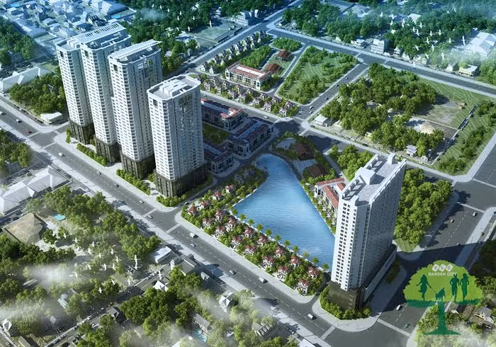 Phối cảnh dự án FLC Garden City nhìn từ trên cao.