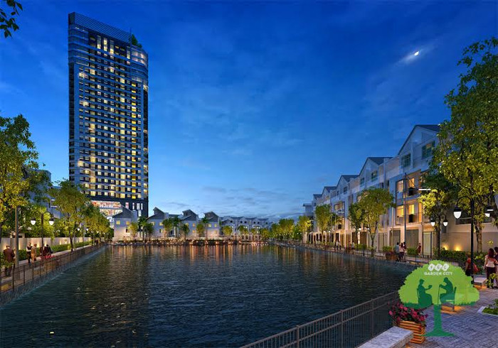 Hồ điều hòa 7200m2 ở ngay trung tâm dự án.