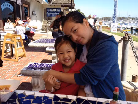 Ngọc Thúy và con gái đang sống tại Mỹ