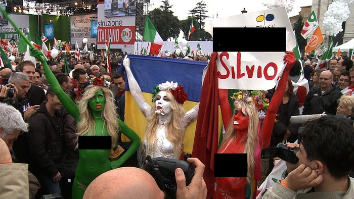 Hoạt động của phong trào FEMEN ở Rome, Italy.