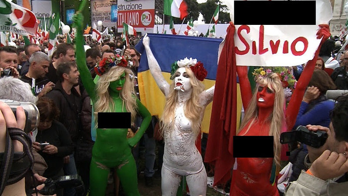 Hoạt động của phong trào FEMEN ở Rome, Italy.