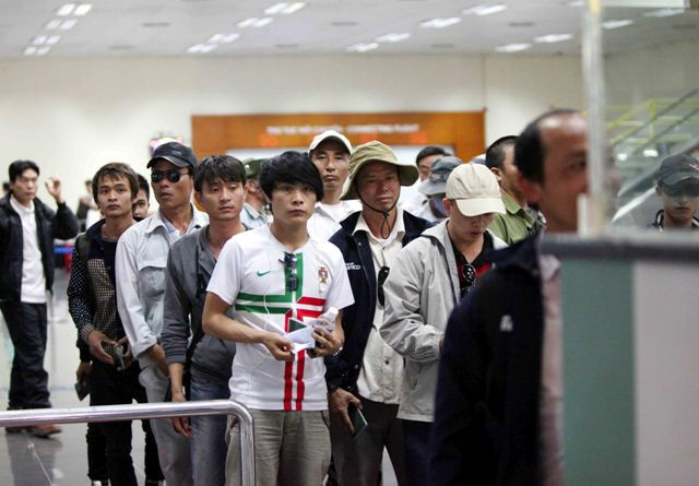 Người lao động ở Lybia về nước an toàn. Ảnh Dolab. Người lao động ở Lybia về nước an toàn. Ảnh Dolab.
