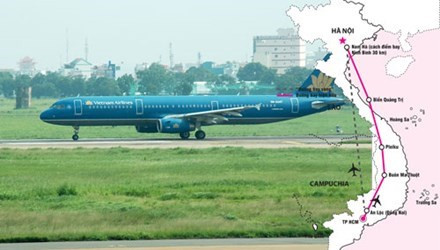 Từ 29/8-3/9, Vietnam Airlines và Vietjet Air sẽ tiến hành thử nghiệm bay đường bay thẳng Hà Nội-TP.Hồ Chí Minh qua không phận Lào và Campuchia trong hệ thống buồng lái giả định. Từ 29/8-3/9, Vietnam Airlines và Vietjet Air sẽ tiến hành thử nghiệm bay đường bay thẳng Hà Nội-TP.Hồ Chí Minh qua không phận Lào và Campuchia trong hệ thống buồng lái giả định.