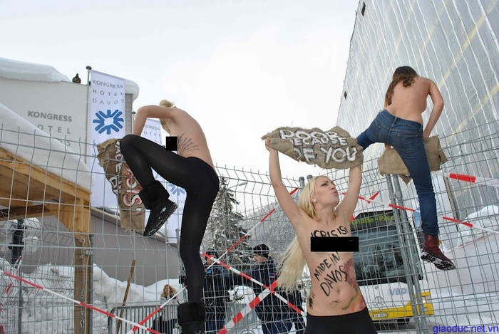 Phong trào FEMEN tại Davos, Thuỵ Sỹ