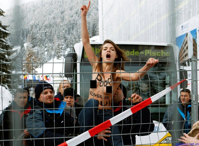 Phong trào FEMEN tại Davos, Thuỵ Sỹ