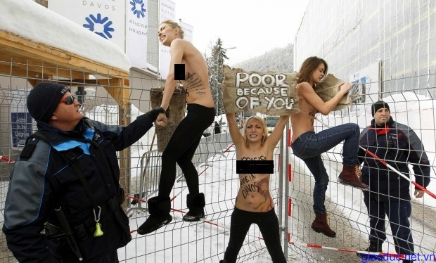 Phong trào FEMEN tại Davos, Thuỵ Sỹ