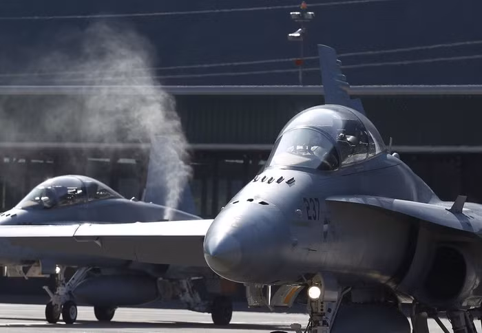 F/A-18 đóng tại Meiringen.