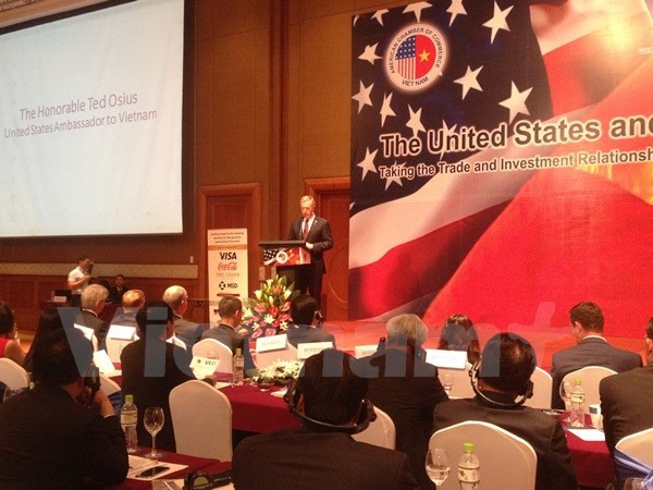 Tiếp xúc doanh nghiệp Mỹ và Việt Nam, ngày 23/5. (Ảnh: PV/Vietnam+). Tiếp xúc doanh nghiệp Mỹ và Việt Nam, ngày 23/5. (Ảnh: PV/Vietnam+).