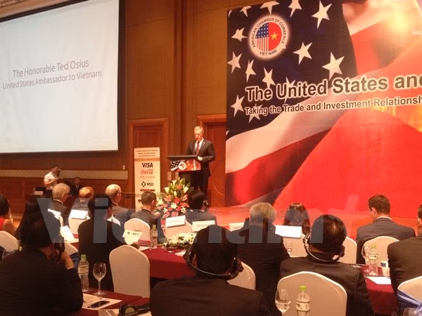 Tiếp xúc doanh nghiệp Mỹ và Việt Nam, ngày 23/5. (Ảnh: PV/Vietnam+). Tiếp xúc doanh nghiệp Mỹ và Việt Nam, ngày 23/5. (Ảnh: PV/Vietnam+).