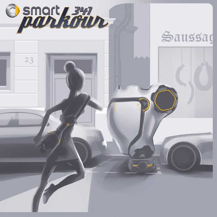 Vật liệu dạng lục giác xung quanh bánh xe cho phép bánh xe có thể thay đổi linh hoạt và phù hợp với từng nhu cầu sử dụng. Không chỉ có thể đi, leo tường mà concept 341 Parkour của Smart còn có thể bay trên không. Vật liệu dạng lục giác xung quanh bánh xe cho phép bánh xe có thể thay đổi linh hoạt và phù hợp với từng nhu cầu sử dụng. Không chỉ có thể đi, leo tường mà concept 341 Parkour của Smart còn có thể bay trên không.