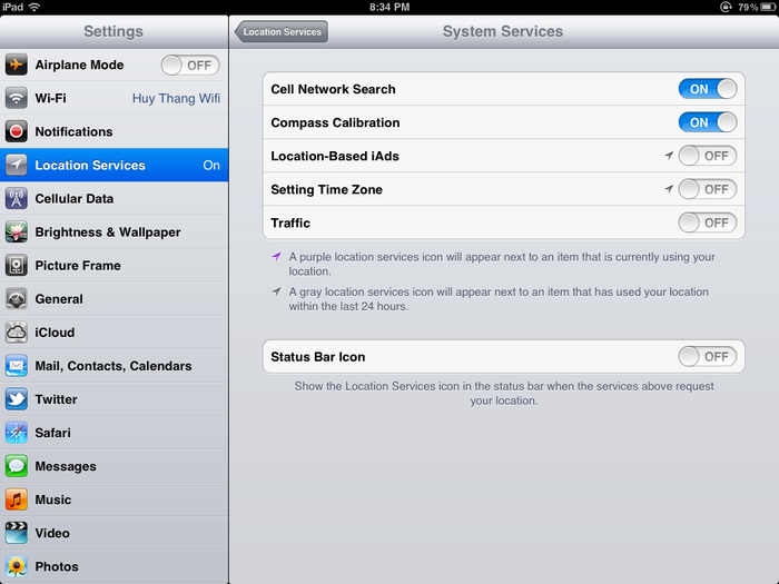 Theo mặc định, tất cả các tùy chọn trong System Services đều được bật, hãy tắt những tùy chọn không cần thiết với bạn.