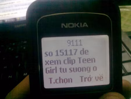 Khách hàng từng bất bình với kiểu mời gọi xem clip có nội dung mát mẻ của VinaPhone.