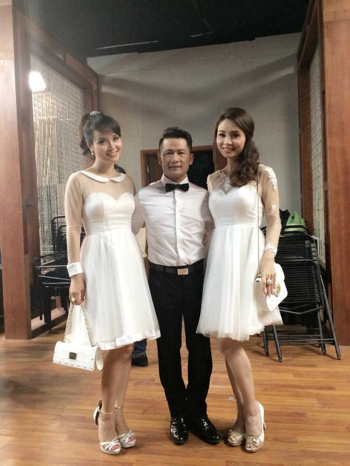 Bằng Kiều và hai chị em diễn viên Mai Thu Huyền