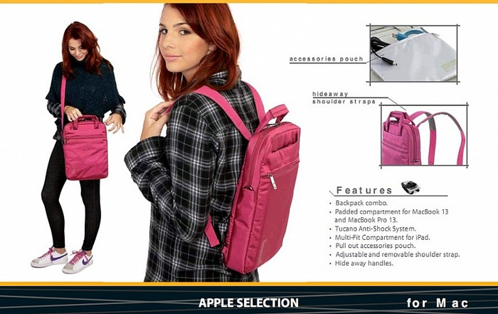 Dòng balo Work-out Vertical dành cho Macbook của Tucano rất nhẹ nhàng, phong cách, phù hợp với sự lựa chọn của phái nữ Dòng balo Work-out Vertical dành cho Macbook của Tucano rất nhẹ nhàng, phong cách, phù hợp với sự lựa chọn của phái nữ