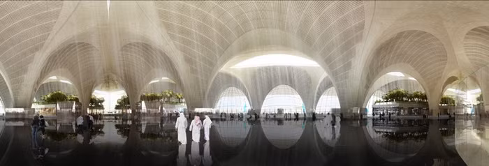 Toạ lạc ở trung tâm của một sa mạc, toà nhà có kiểu dáng vừa hiện đại, vừa mang tính truyền thống vì nó được mô phỏng theo hình dáng của những con thuyền buồm Dhow nổi tiếng của Kuwait. Toạ lạc ở trung tâm của một sa mạc, toà nhà có kiểu dáng vừa hiện đại, vừa mang tính truyền thống vì nó được mô phỏng theo hình dáng của những con thuyền buồm Dhow nổi tiếng của Kuwait.