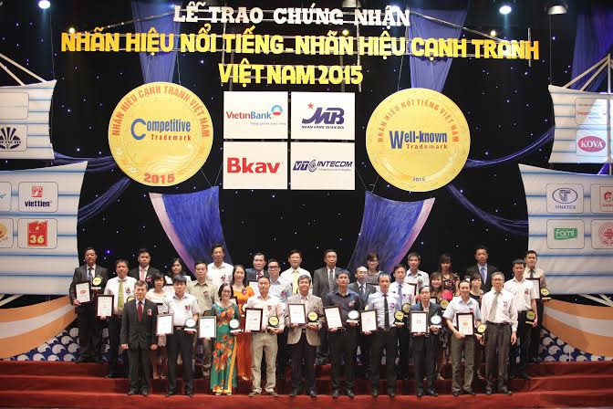 Giải "Nhãn hiệu nổi tiếng – Nhãn hiệu cạnh tranh Việt Nam" năm 2015 tôn vinh những nhãn hiệu có tốc độ phát triển nhanh, ảnh hưởng đến thị trường cao và tích cực tham gia các hoạt động xã hội.