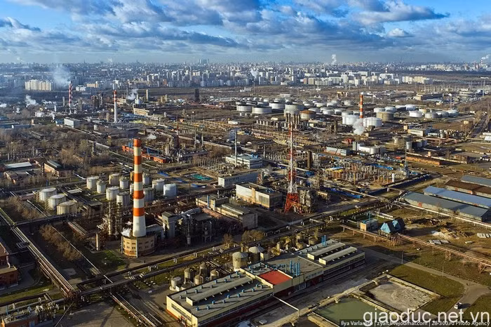 Khu vực Moscow nhìn từ máy bay trực thăng.