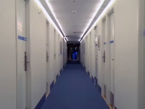 Đây là hành lang dẫn đến các phòng.