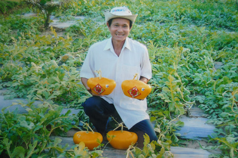 Ông Năm Liêm tiếp tục gặt hái thành công với những sản phẩm "độc và lạ” của dưa thỏi vàng. Ông Năm Liêm tiếp tục gặt hái thành công với những sản phẩm "độc và lạ” của dưa thỏi vàng.