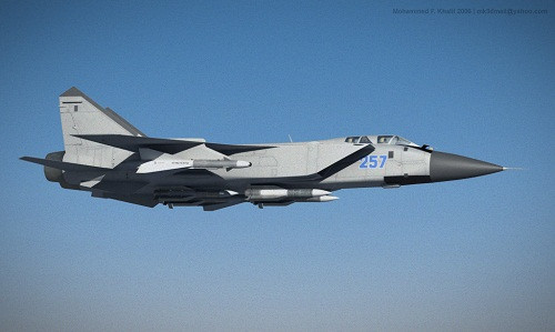 Tên lửa RVV-DB được trang bị trên máy bay đánh chặn MiG-31 (ảnh minh họa) Tên lửa RVV-DB được trang bị trên máy bay đánh chặn MiG-31 (ảnh minh họa)