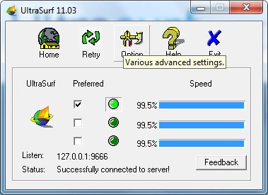 Tiện ích miễn phí Ultrasurf sẽ giúp bạn up ảnh lên Facebook một cách dễ dàng