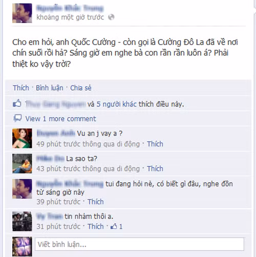 Cư dân mạng xôn xao hỏi nhau về thông tin của đại gia Cường Đôla. Cư dân mạng xôn xao hỏi nhau về thông tin của đại gia Cường Đôla.