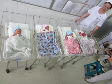 Đây là một ca sinh 5 hiếm gặp. Ảnh TN