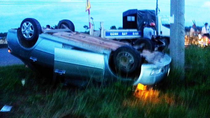 Hiện trường vụ tai nạn - Ảnh: B.V.L Hiện trường vụ tai nạn - Ảnh: B.V.L