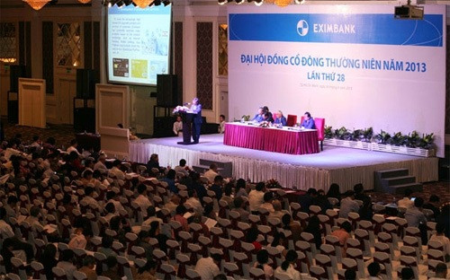 Đại hội đồng cổ đông thường niên 2013 của Eximbank - Ảnh: ĐT. Đại hội đồng cổ đông thường niên 2013 của Eximbank - Ảnh: ĐT.