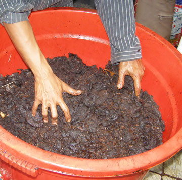 Lòng bò được xắt nhỏ thành miếng. Lòng bò được xắt nhỏ thành miếng.