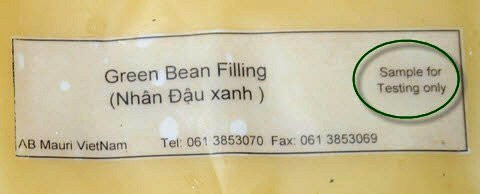 Dòng chữ trên những gói sản phẩm