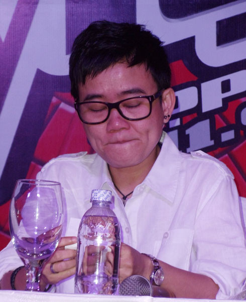 Nhạc sỹ Phương Uyên tại buổi họp báo hôm 11/9 Nhạc sỹ Phương Uyên tại buổi họp báo hôm 11/9