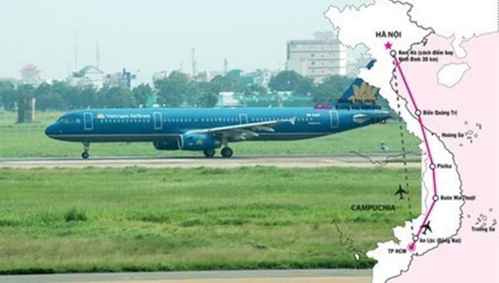 Kết quả sơ bộ chuyến bay thử nghiệm trong SIM A321 cho thấy, đường bay thẳng Nội Bài – Tân Sơn Nhất qua Lào, Campuchia nhanh hơn được 5 phút so với đường bay hiện hữu, tiết kiệm được quãng đường 85,2km và 190kg dầu. Ảnh minh họa. Kết quả sơ bộ chuyến bay thử nghiệm trong SIM A321 cho thấy, đường bay thẳng Nội Bài – Tân Sơn Nhất qua Lào, Campuchia nhanh hơn được 5 phút so với đường bay hiện hữu, tiết kiệm được quãng đường 85,2km và 190kg dầu. Ảnh minh họa.