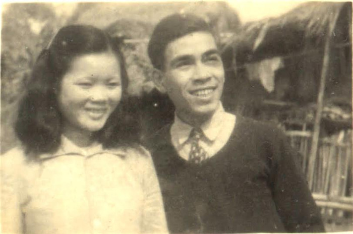 Cố nhạc sĩ Hoàng Hà và vợ trong ngày cưới.