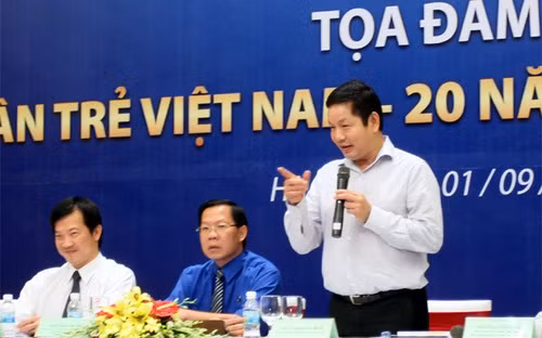 Doanh nhân Trương Gia Bình nhấn mạnh vai trò truyền cảm hứng và thổi bùng chí khí của Hội Doanh nhân trẻ - Ảnh TT.