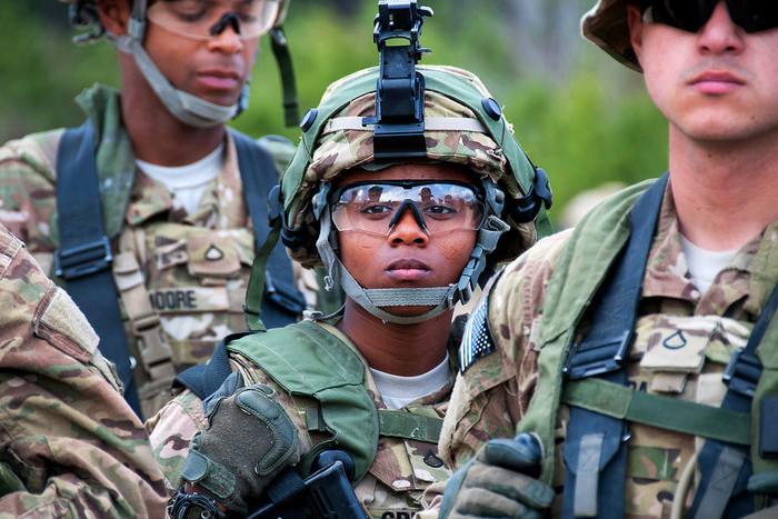 Tân binh Mỹ tại trung tâm huấn luyện Fort Polk ngày 22/1/2012 Tân binh Mỹ tại trung tâm huấn luyện Fort Polk ngày 22/1/2012