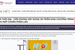 Tự quảng cáo chương trình Phần Lan nhưng Hệ thống giáo dục Tân Thời Đại lại nói không dạy tích hợp