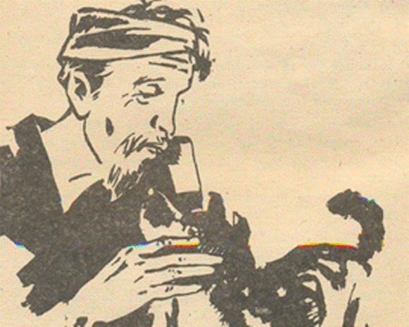 "Những giọt nước mắt khô khan tưởng như không thể có ở cái tuổi gần đất xa trời của lão đã rơi chỉ vì thấy mình có lỗi với chú chó vàng. Lão khóc như đứa con nít giận dỗi vì bị ai đe nặt quát mắng". "Những giọt nước mắt khô khan tưởng như không thể có ở cái tuổi gần đất xa trời của lão đã rơi chỉ vì thấy mình có lỗi với chú chó vàng. Lão khóc như đứa con nít giận dỗi vì bị ai đe nặt quát mắng".