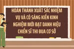 Tôi thấy hoàn thành xuất sắc nhiệm vụ và có sáng kiến mới đạt Chiến sĩ thi đua cơ sở là hợp lý