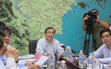 Phó Thủ tướng Hoàng Trung Hải: Ứng phó với bão số 2 theo tinh thần chống bão lớn, gió lớn, mưa lớn. Ảnh: VGP/Nguyên Linh