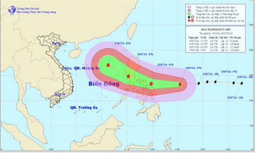 Chùm ảnh đường đi và vị trí cơn bão. Chùm ảnh đường đi và vị trí cơn bão.