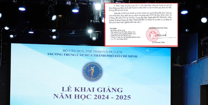 Thanh tra Bộ Văn hóa, Du lịch và Thể thao đã có kết luận thanh tra trách nhiệm của người đứng đầu đơn vị trong việc triển khai, thực hiện các quy định của pháp luật về phòng, chống tham nhũng tại Trường Trung cấp Múa Thành phố Hồ Chí Minh. anh.jpg
