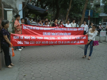 Lãnh đạo dự án trốn tránh, khách hàng 52 Lĩnh Nam kêu cứu lên Bộ trưởng Lãnh đạo dự án trốn tránh, khách hàng 52 Lĩnh Nam kêu cứu lên Bộ trưởng