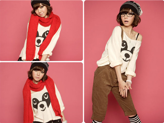 Xinh tươi và nhí nhảnh khi bạn kết hợp khăn len dáng dài và mũ len sọc đen trắng. Tuy nhiên, nếu bỏ chiếc khăn ra trông bạn cũng yêu phải biết.