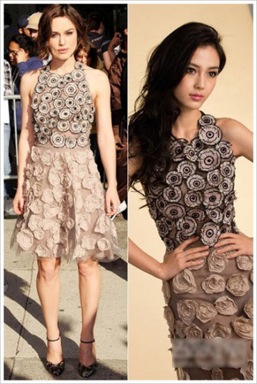 Chiếc váy hoa nổi của Valentino được thiết kế giành riêng cho những cô nàng co vóc dạng cực chuẩn. Tuy nhiên, cả Knightley và Angelababy đều đáp ứng được điều đó, và trông họ thật quyến rũ trên từng đường nét. Chiếc váy hoa nổi của Valentino được thiết kế giành riêng cho những cô nàng co vóc dạng cực chuẩn. Tuy nhiên, cả Knightley và Angelababy đều đáp ứng được điều đó, và trông họ thật quyến rũ trên từng đường nét.