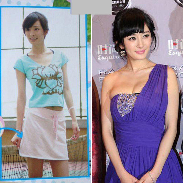 Nàng “Chiêu Quân” Dương Mịch ngày nào với dáng người gầy guộc và bộ ngực phẳng lỳ như “sân bay”. Tuy nhiên thời gian gần đây, người ta nhận thấy Dương Mịch ăn mặc ngày càng sexy hơn và “núi đôi” của cô cũng trở nên tròn trịa hơn. Điều này khiến cho nhiều cư dân mạng cho rằng nữ diên viên này đã nhờ đến kỹ thuật của dao kéo để làm "giả" vòng 1 trở nên đẫy đà. Nàng “Chiêu Quân” Dương Mịch ngày nào với dáng người gầy guộc và bộ ngực phẳng lỳ như “sân bay”. Tuy nhiên thời gian gần đây, người ta nhận thấy Dương Mịch ăn mặc ngày càng sexy hơn và “núi đôi” của cô cũng trở nên tròn trịa hơn. Điều này khiến cho nhiều cư dân mạng cho rằng nữ diên viên này đã nhờ đến kỹ thuật của dao kéo để làm "giả" vòng 1 trở nên đẫy đà.