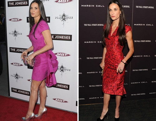 Sau scandal bồ bịch của chồng, Demi Moore từ một 'thiếu nữ' phơi phới yêu đời của năm ngoái biến đổi thành bà già gầy gò và thiếu sức sống như thế này đây. Sau scandal bồ bịch của chồng, Demi Moore từ một 'thiếu nữ' phơi phới yêu đời của năm ngoái biến đổi thành bà già gầy gò và thiếu sức sống như thế này đây.