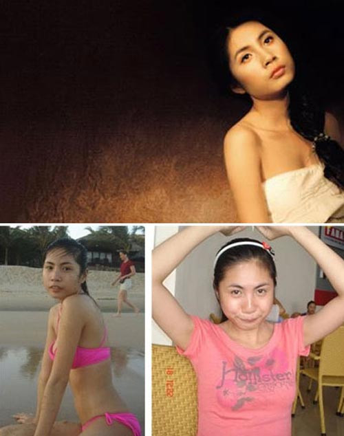 1. Thẩm mỹ không thương tiếc Nhiều nữ nghệ sỹ với tham vọng làm đẹp không bao giờ vơi cạn đã thường xuyên dùng dao kéo can thiệp, chỉnh sửa hay "cắt gọt" cơ thể để tạo được những đường cong và nét đẹp theo ý muốn. Đó là nguyên nhân chính khiến chỉ một thời gian ngắn sau khi gia nhập làng giải trí, nhiều nữ diễn viên, ca sĩ hay người mẫu của showbiz Việt bỗng bất ngờ được cải thiện dung nhan một cách đáng kể. Thủy Tiên với hình ảnh "ô mai sấu" của ngày xưa. 1. Thẩm mỹ không thương tiếc Nhiều nữ nghệ sỹ với tham vọng làm đẹp không bao giờ vơi cạn đã thường xuyên dùng dao kéo can thiệp, chỉnh sửa hay "cắt gọt" cơ thể để tạo được những đường cong và nét đẹp theo ý muốn. Đó là nguyên nhân chính khiến chỉ một thời gian ngắn sau khi gia nhập làng giải trí, nhiều nữ diễn viên, ca sĩ hay người mẫu của showbiz Việt bỗng bất ngờ được cải thiện dung nhan một cách đáng kể. Thủy Tiên với hình ảnh "ô mai sấu" của ngày xưa.