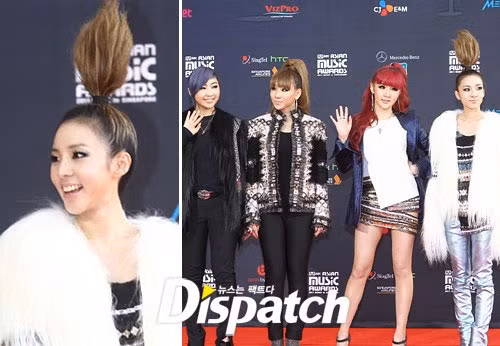 Mái tóc dựng đứng khó "giải trình" ý nghĩa của Sandara Park.